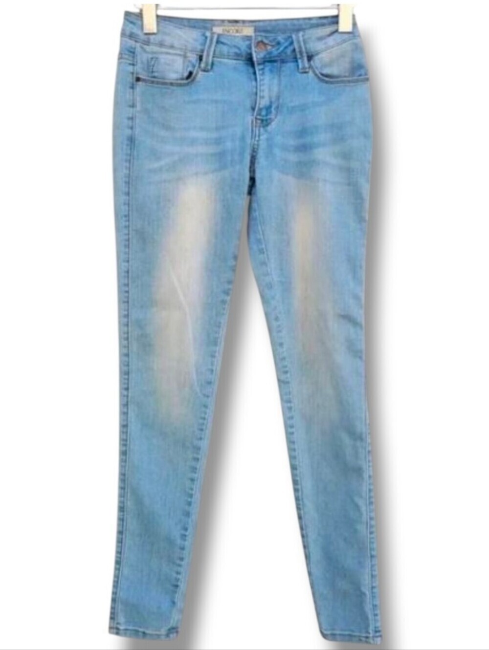 Encore Juniors Light Wash Blue Skinny Low-Rise Jeans – Size 1